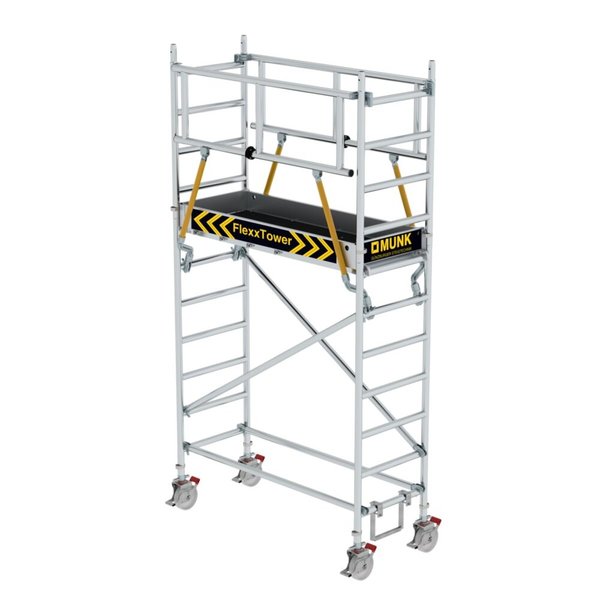 Günzburger Steigtechnik FlexxTower SGX ergo mit vorlaufendem Geländer Plattformhöhe 2,51 m