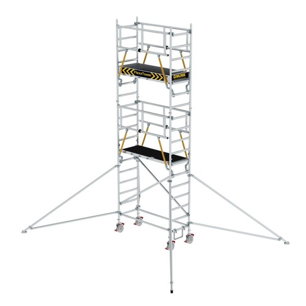 Günzburger Steigtechnik FlexxTower SGX ergo mit vorlaufendem Geländer Plattformhöhe 4,47 m