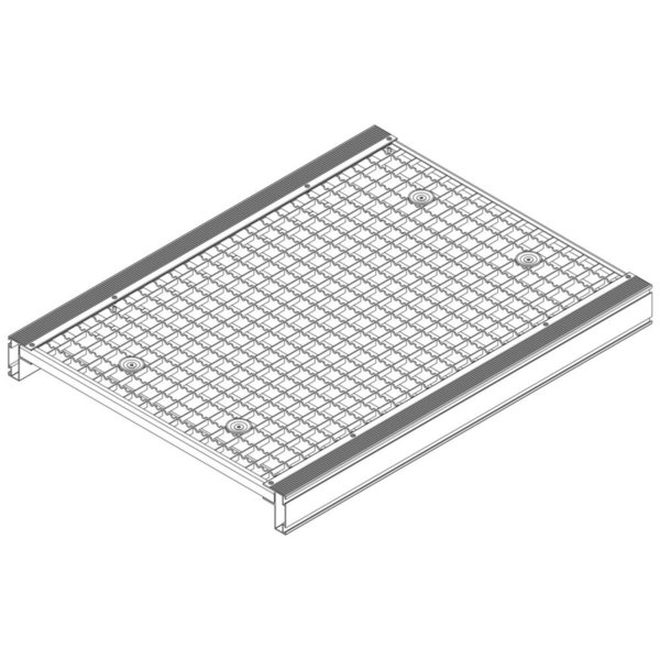 Günzburger Steigtechnik Plattform mit Stahl-Gitterrost