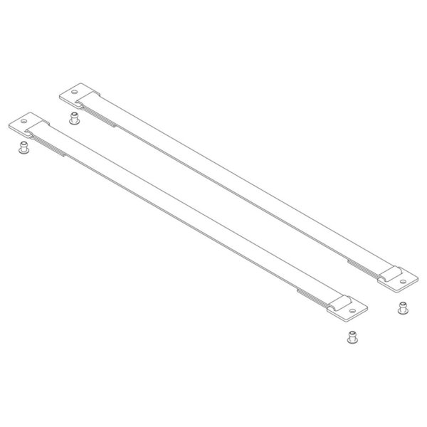 Günzburger Steigtechnik Spreizsicherung Gurtband 520 mm mit Befestigungsplatten 1 Satz = 2 Stück, inkl.