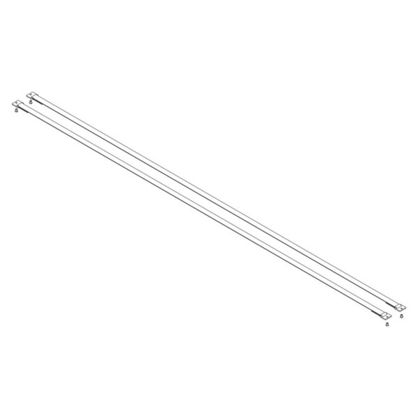 Günzburger Steigtechnik Spreizsicherung Gurtband 2070 mm mit Befestigungsplatten 1 Satz = 2 Stück, inkl.