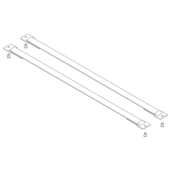 Günzburger Steigtechnik Spreizsicherung Gurtband 638 mm mit Befestigungsplatten 1 Satz = 2 Stück, inkl.