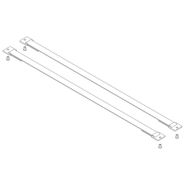 Günzburger Steigtechnik Spreizsicherung Gurtband 1322 mm mit Befestigungsplatten 1 Satz = 2 Stück, inkl.