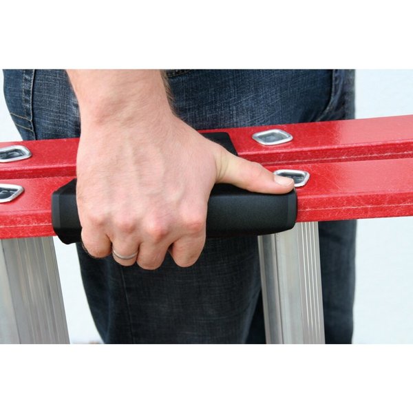 Günzburger Steigtechnik Stufen-Stehleiter beidseitig begehbar GFK / Alu 2x12 Stufen