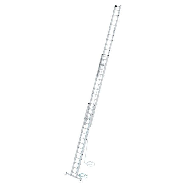 Günzburger Steigtechnik Sprossen-Seilzugleiter 3-teilig mit nivello®-Traverse 3x14 Sprossen