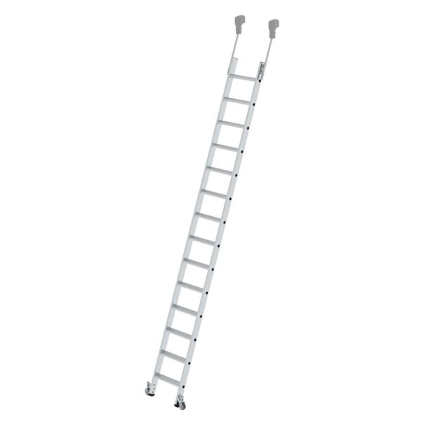 Günzburger Steigtechnik Stufen-Regalleiter fahrbar 14 Stufen