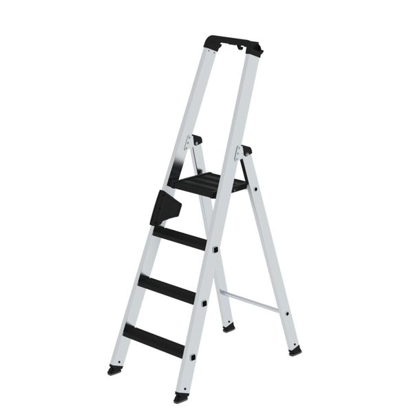 Günzburger Steigtechnik Stufen-Stehleiter 250 kg einseitig begehbar mit clip-step R13 4 Stufen