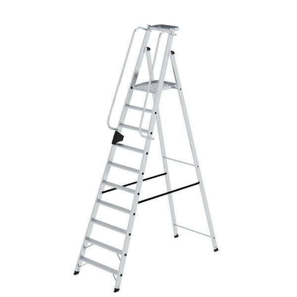 Günzburger Steigtechnik Plattformleiter 10 Stufen mit Ablageschale