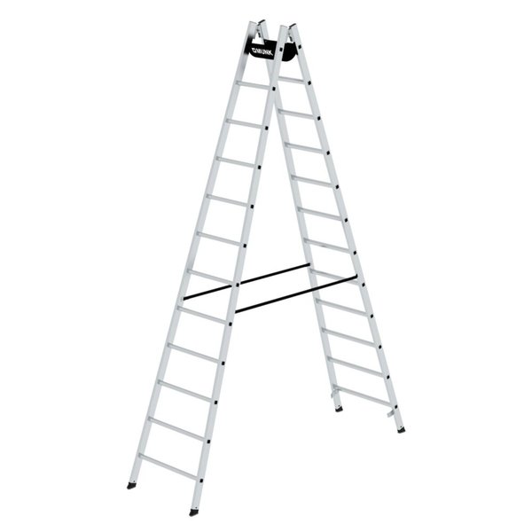 Günzburger Steigtechnik Sprossen-Stehleiter 2x12 Sprossen