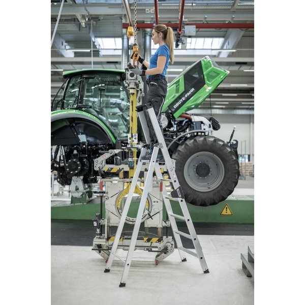 Günzburger Steigtechnik Stufen-Stehleiter einseitig begehbar 3 Stufen