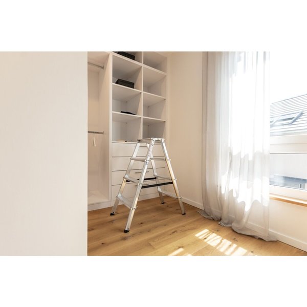 Günzburger Steigtechnik ML Stufen-Stehleiter beidseitig begehbar 2x5 Stufen