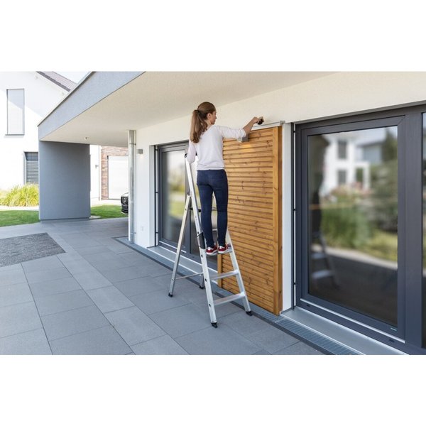 Günzburger Steigtechnik Stufen-Stehleiter einseitig begehbar 8 Stufen