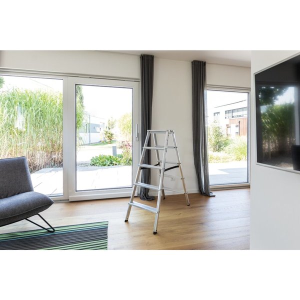 Günzburger Steigtechnik ML Stufen-Stehleiter beidseitig begehbar 2x3 Stufen