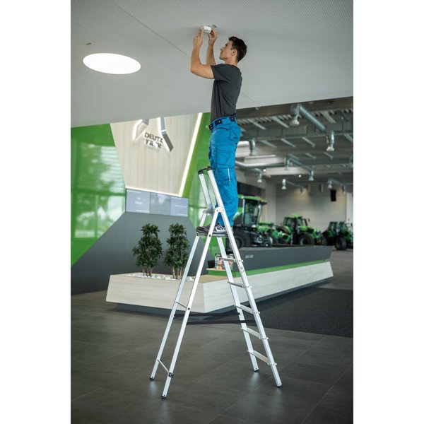 Günzburger Steigtechnik ML Stufen-Stehleiter einseitig begehbar 3 Stufen