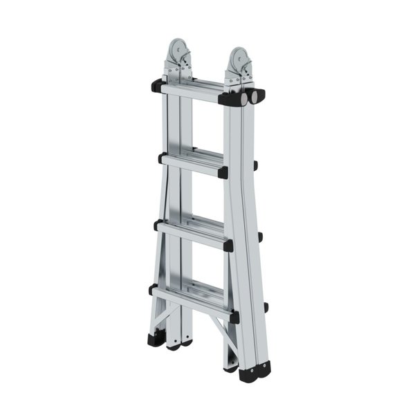 Günzburger Steigtechnik Teleskopleiter 4-teilig ohne Traverse 4x4 Sprossen