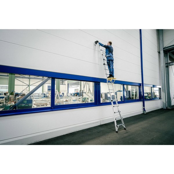 Günzburger Steigtechnik Teleskopleiter 4-teilig ohne Traverse 4x4 Sprossen