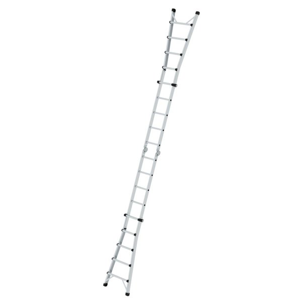 Günzburger Steigtechnik Teleskopleiter 4-teilig ohne Traverse 4x5 Sprossen