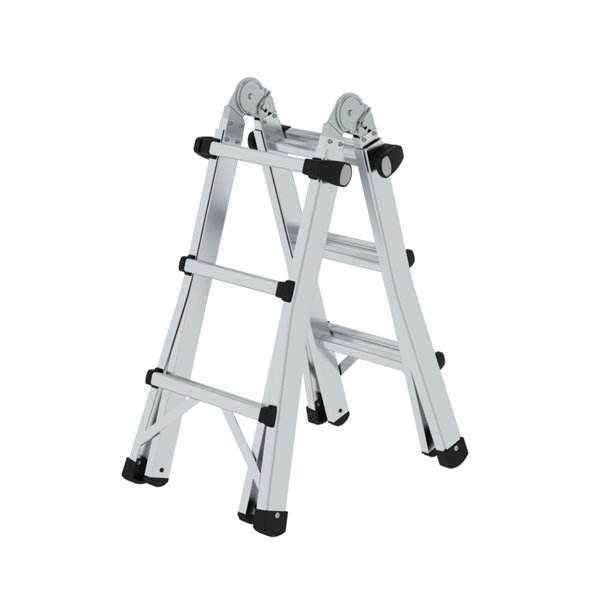 Günzburger Steigtechnik Teleskopleiter 4-teilig ohne Traverse 4x3 Sprossen