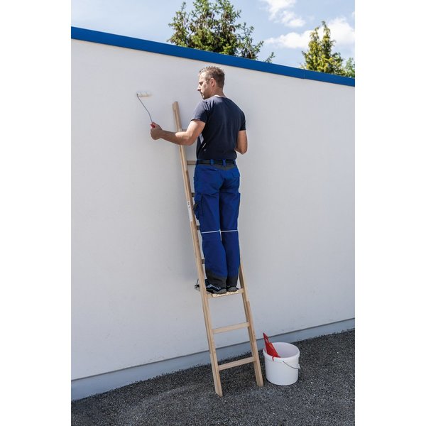 Günzburger Steigtechnik Sprossen-Anlegeleiter Holz ohne Traverse 8 Sprossen