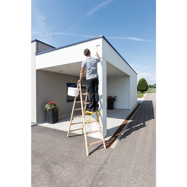 Günzburger Steigtechnik Sprossen-Stehleiter Holz 2x5 Sprossen