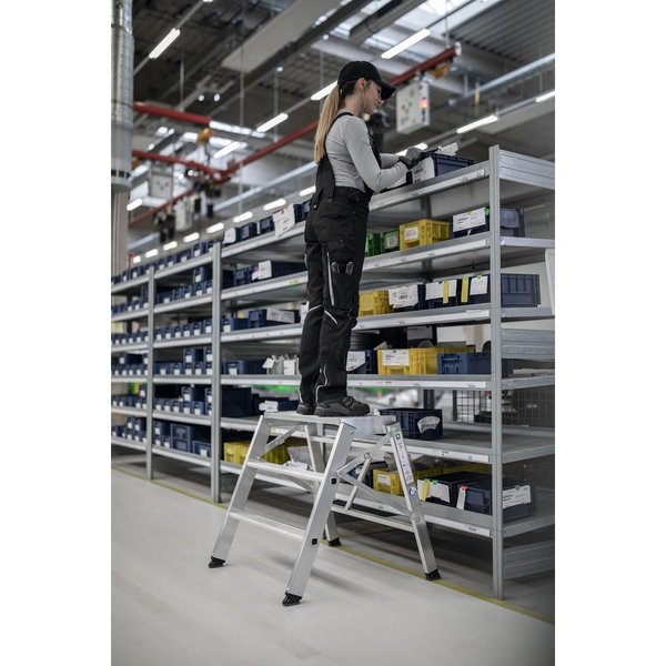 Günzburger Steigtechnik Klapppodest einseitig begehbar 3 Stufen + Plattform