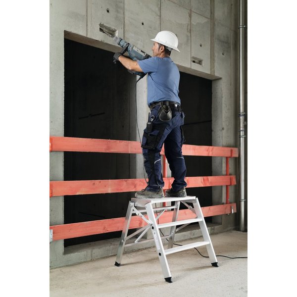 Günzburger Steigtechnik Klapppodest einseitig begehbar 3 Stufen + Plattform