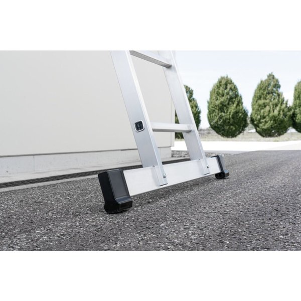 Günzburger Steigtechnik Sprossen-Anlegeleiter mit Standard-Traverse 14 Sprossen