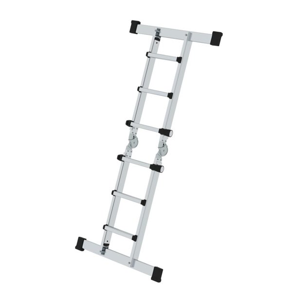 Günzburger Steigtechnik Teleskopleiter 4-teilig mit Traverse 4x3 Sprossen