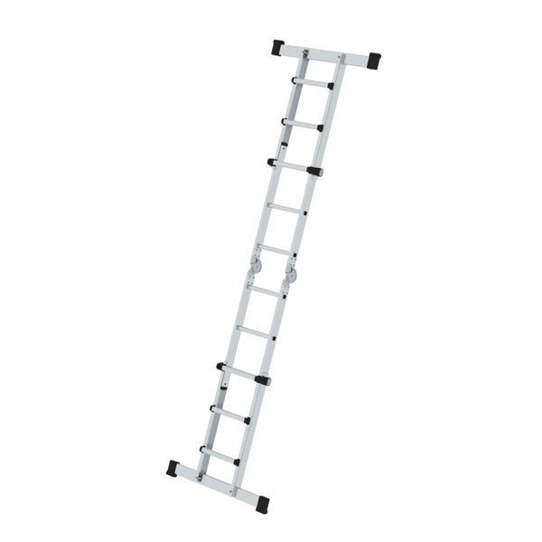 Günzburger Steigtechnik Teleskopleiter 4-teilig mit Traverse 4x3 Sprossen