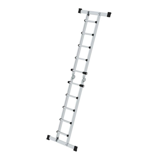 Günzburger Steigtechnik Teleskopleiter 4-teilig mit Traverse 4x5 Sprossen