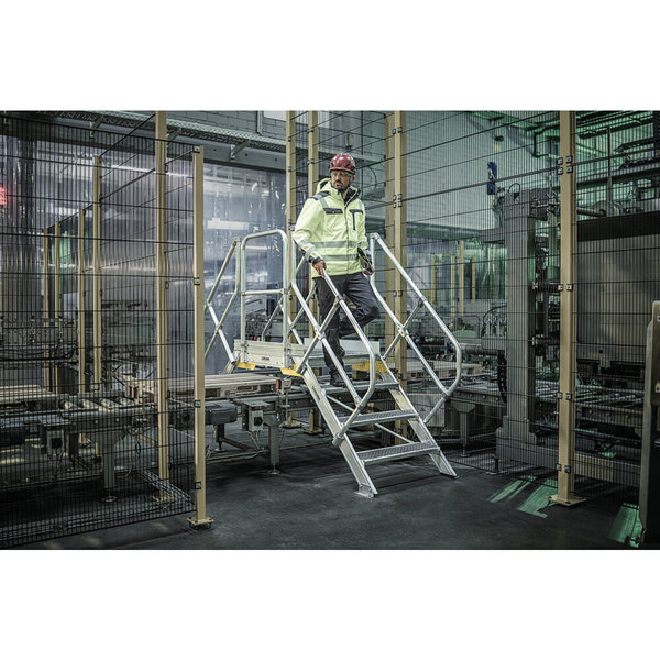 Günzburger Steigtechnik Überstieg 60° Stufenbreite 800 mm 4 Stufen