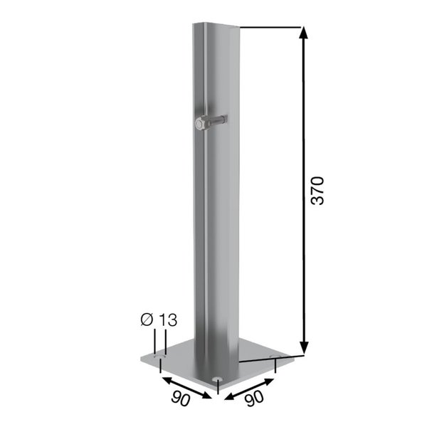 Günzburger Steigtechnik Bodenbefestigung Fußplatte für Steigleitern