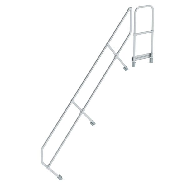 Günzburger Steigtechnik Zweiter Handlauf für Treppe mit Plattform 45° 10 Stufen