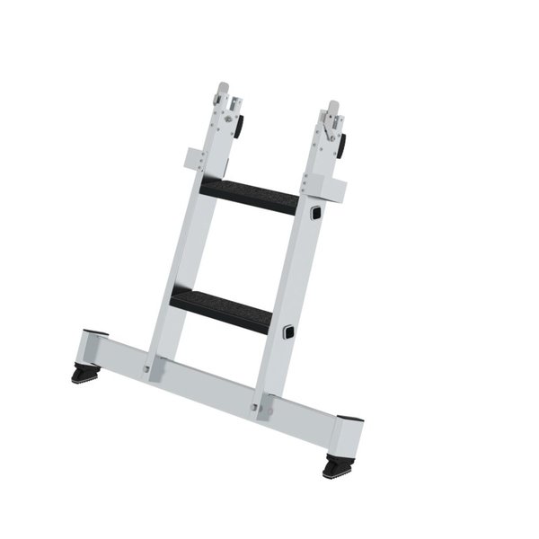 Günzburger Steigtechnik Stufen-Glasreinigerleiter Unterteil nivello-Traverse & clip-step R13 2 Stufen