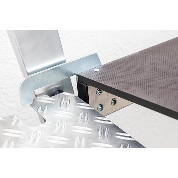 Günzburger Steigtechnik Klapptritt beidseitig begehbar Alu natur 4 Stufen