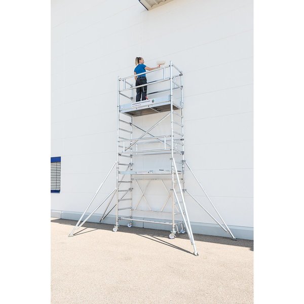 Günzburger Steigtechnik Klappgerüst 0,75 x 1,80 m mit Ausleger Plattformhöhe 11,04 m