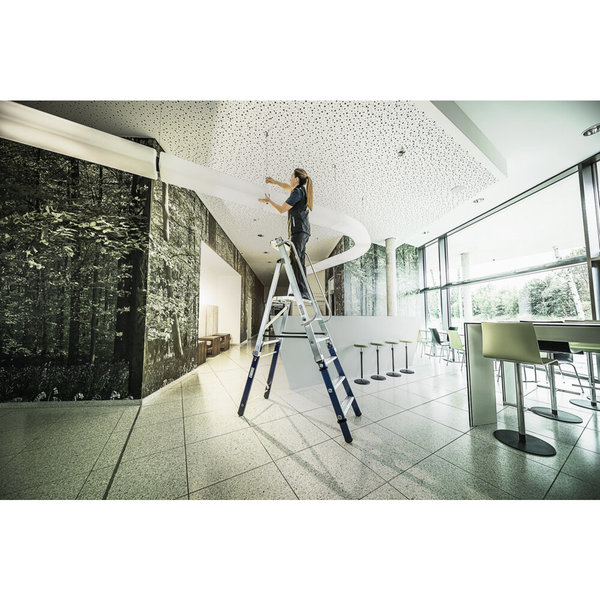 Günzburger Steigtechnik Plattformleiter steckbar mit klappbaren Griffen