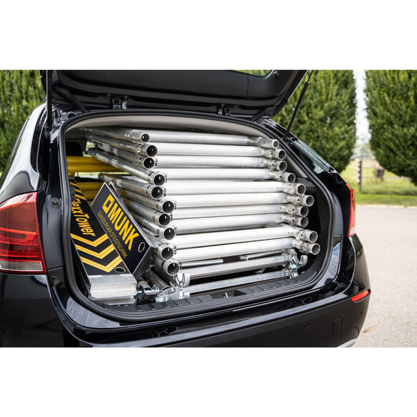 Günzburger Steigtechnik FlexxTower SG mit vorlaufendem Geländer Plattformhöhe 4,10 m