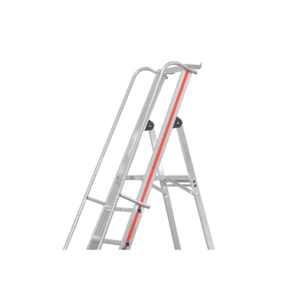 Hymer Plattformleiter mit Kipprollen und langem Handlauf 6