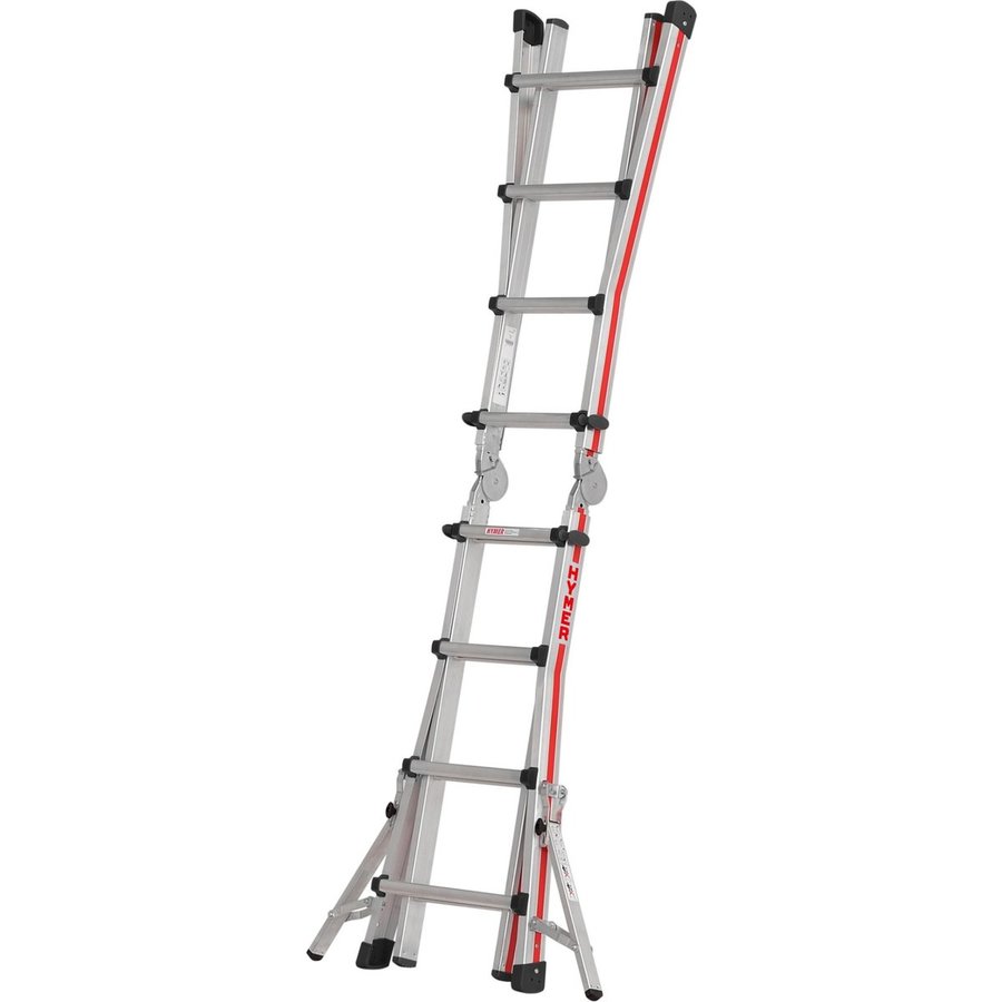 Hymer Teleskopleiter mit transportoptimierten Teleskopauslegern 4x4