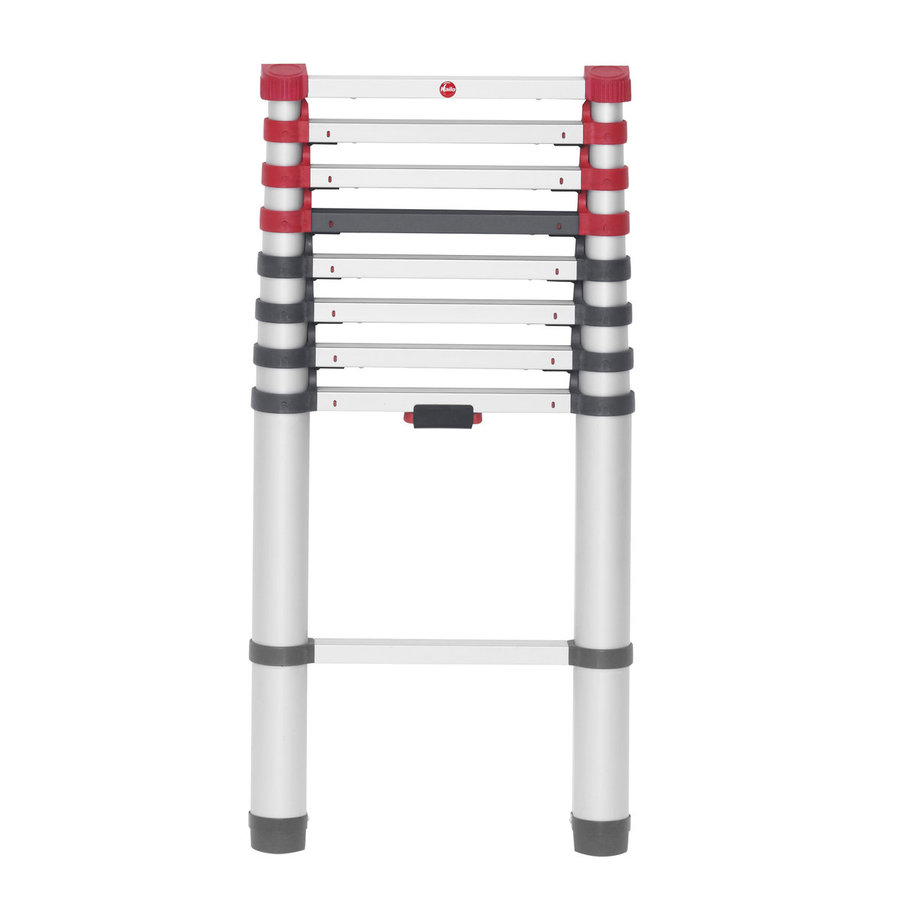 Hailo T80 FlexLine Aluminium Sicherheits-Teleskopleiter, 9 Sprossen