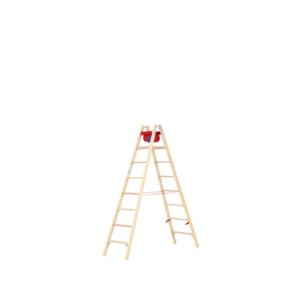 Hymer Holz-Stufenstehleiter, beidseitig begehbar 2x8