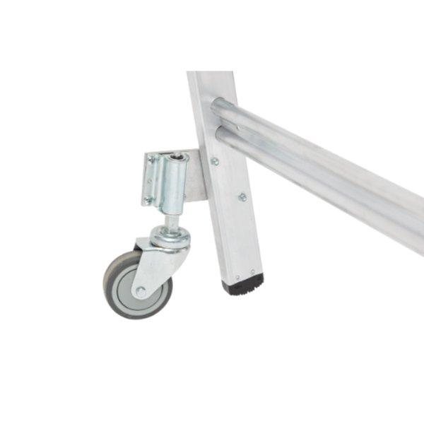 Hymer Plattformleiter mit Handlauf und Rollen 5 Stufen