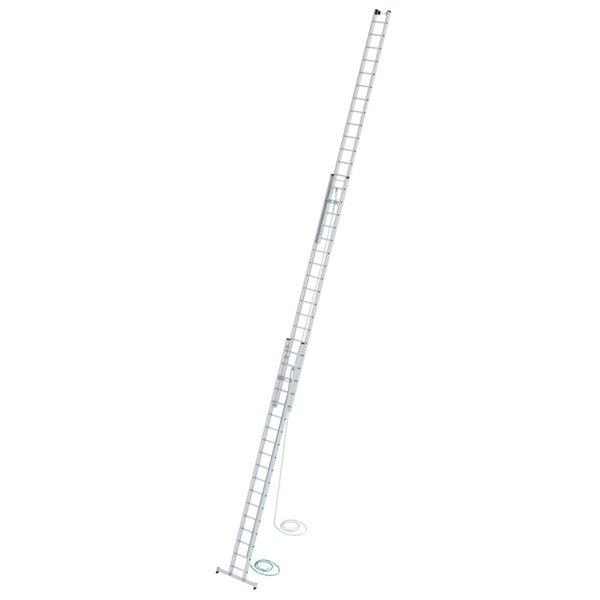 Günzburger Steigtechnik Sprossen-Seilzugleiter 3-teilig mit nivello®-Traverse 3x18 Sprossen