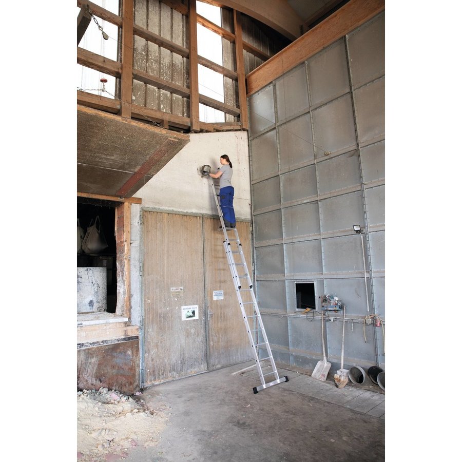 Günzburger Steigtechnik Sprossen-Schiebeleiter 2-teilig ohne Traverse 2x20 Sprossen