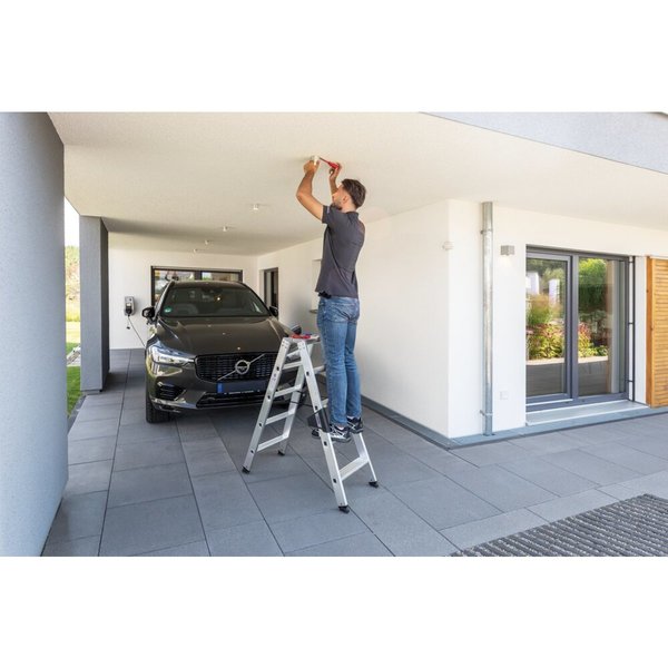 Günzburger Steigtechnik Stufen-Stehleiter beidseitig begehbar 2x12 Stufen