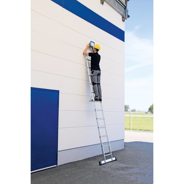 Günzburger Steigtechnik Sprossen-Anlegeleiter SprossenSafe R 13 mit Standard-Traverse 14 Sprossen