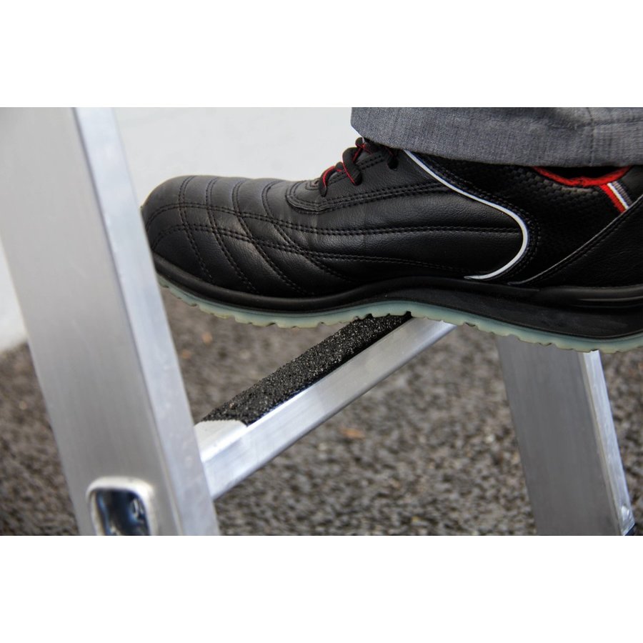 Günzburger Steigtechnik Sprossen-Anlegeleiter SprossenSafe R 13 mit Standard-Traverse 12 Sprossen