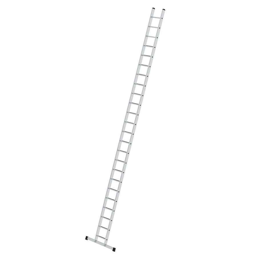 Günzburger Steigtechnik Sprossen-Anlegeleiter SprossenSafe R 13 mit Standard-Traverse 24 Sprossen