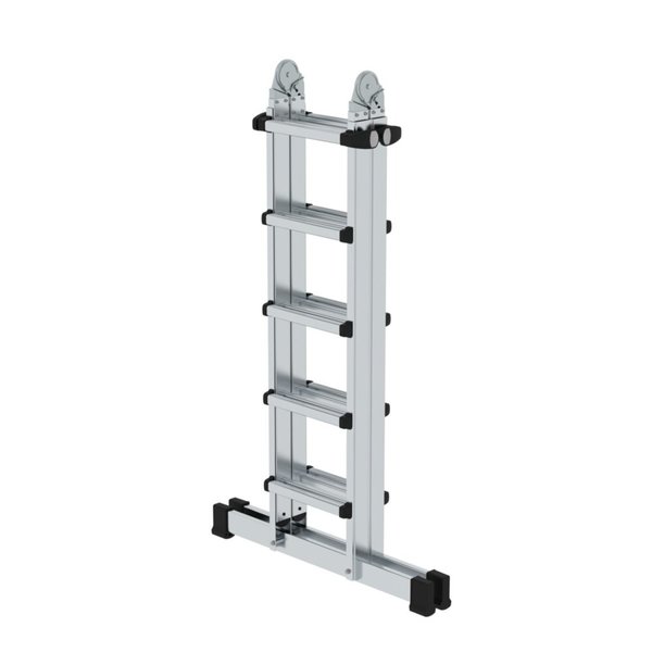 Günzburger Steigtechnik Teleskopleiter 4-teilig mit Traverse 4x5 Sprossen